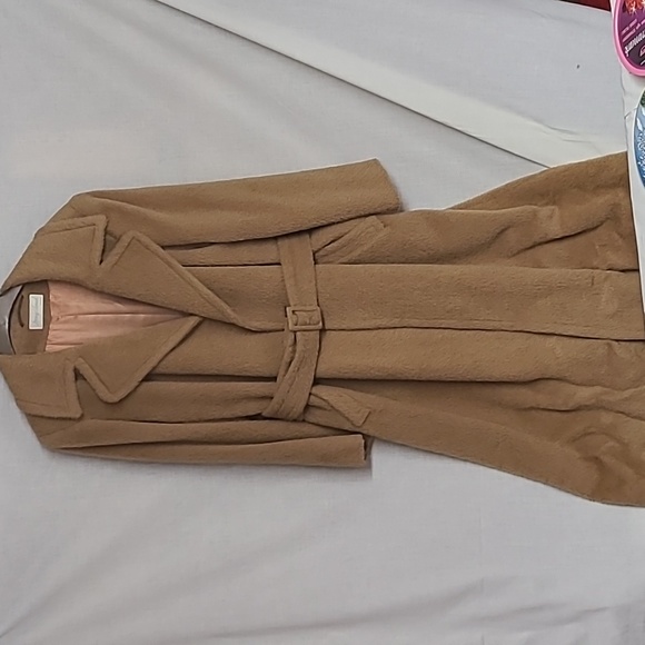 Irving Samuel Heavy Alpaca Wool Blend Winter Duster Long Belted Wrap Coat - Picture 1 of 13